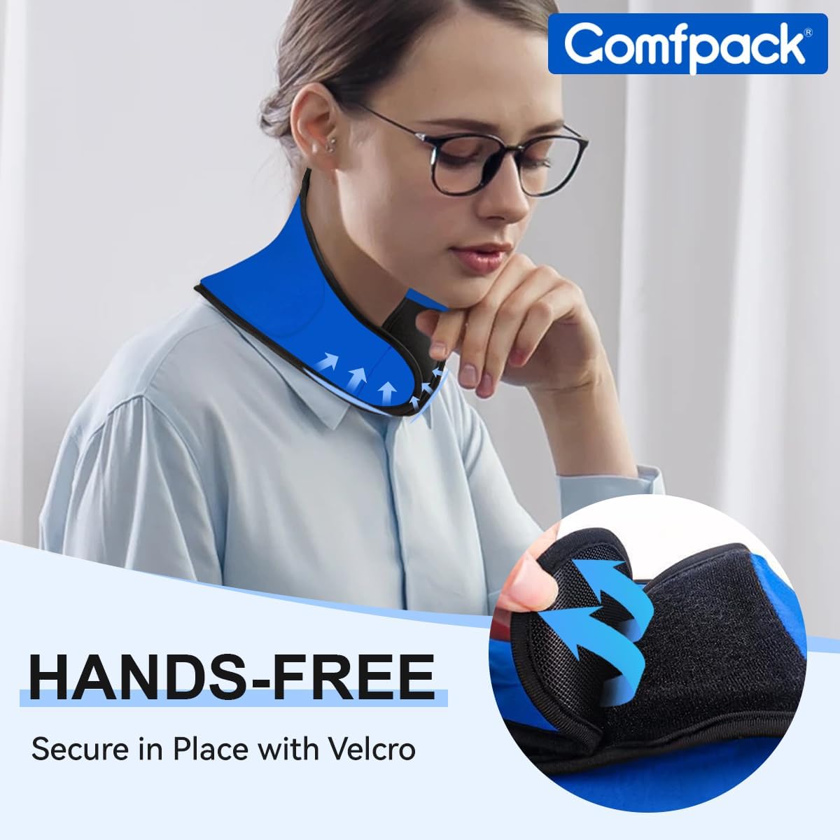 Almohadilla de gel reutilizable para cuello frío y calor