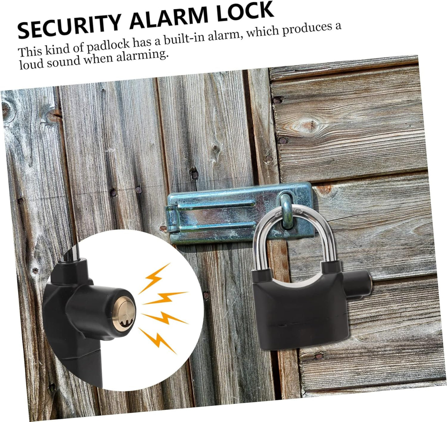 Candado de alarma con llave