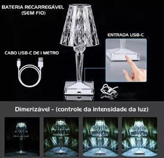 Lámpara de cristal recargable - additional image 1